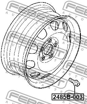 FEBEST BMW Wheel Bolt 2485B-003