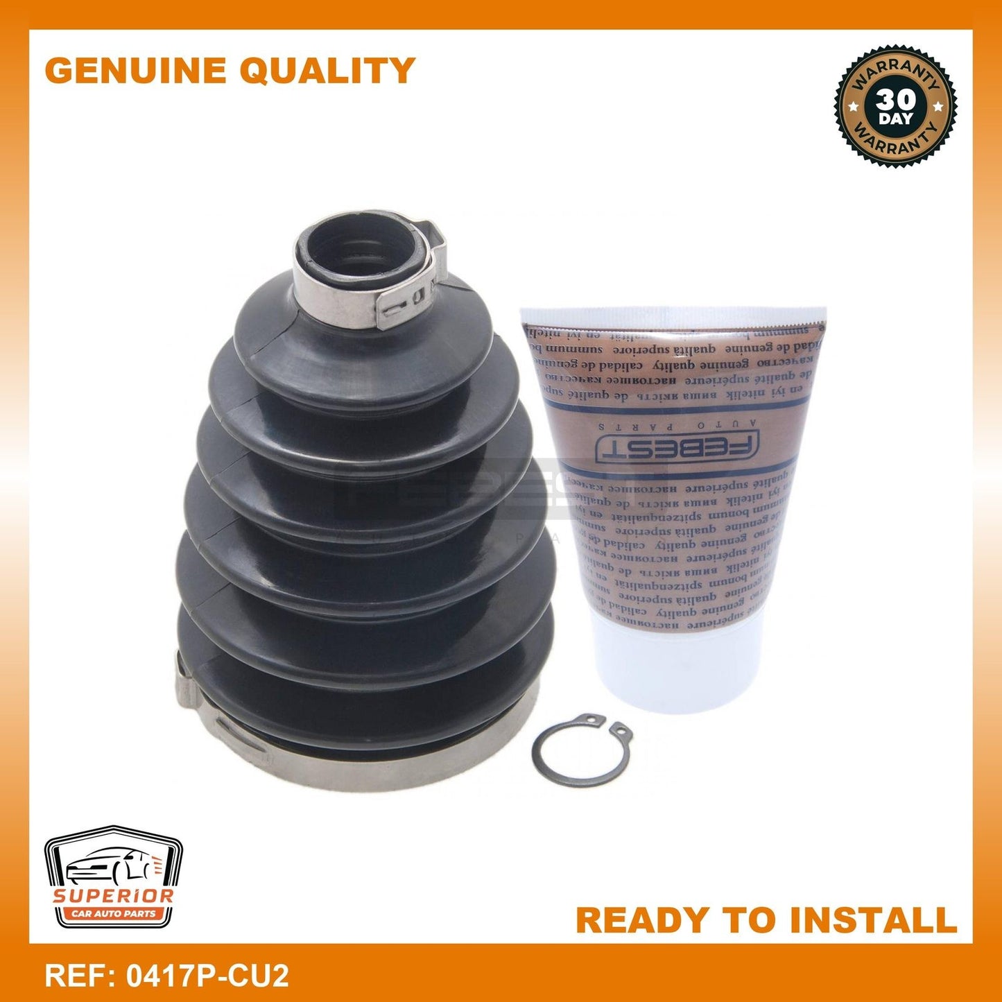 FEBEST 2015-2019 Subaru Forester Boot Outer CV Joint Kit 0417P-CU2