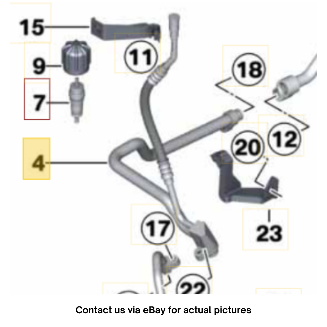 2007–2015 Mini Cooper A/C Suction Pipe OEM 64539250720