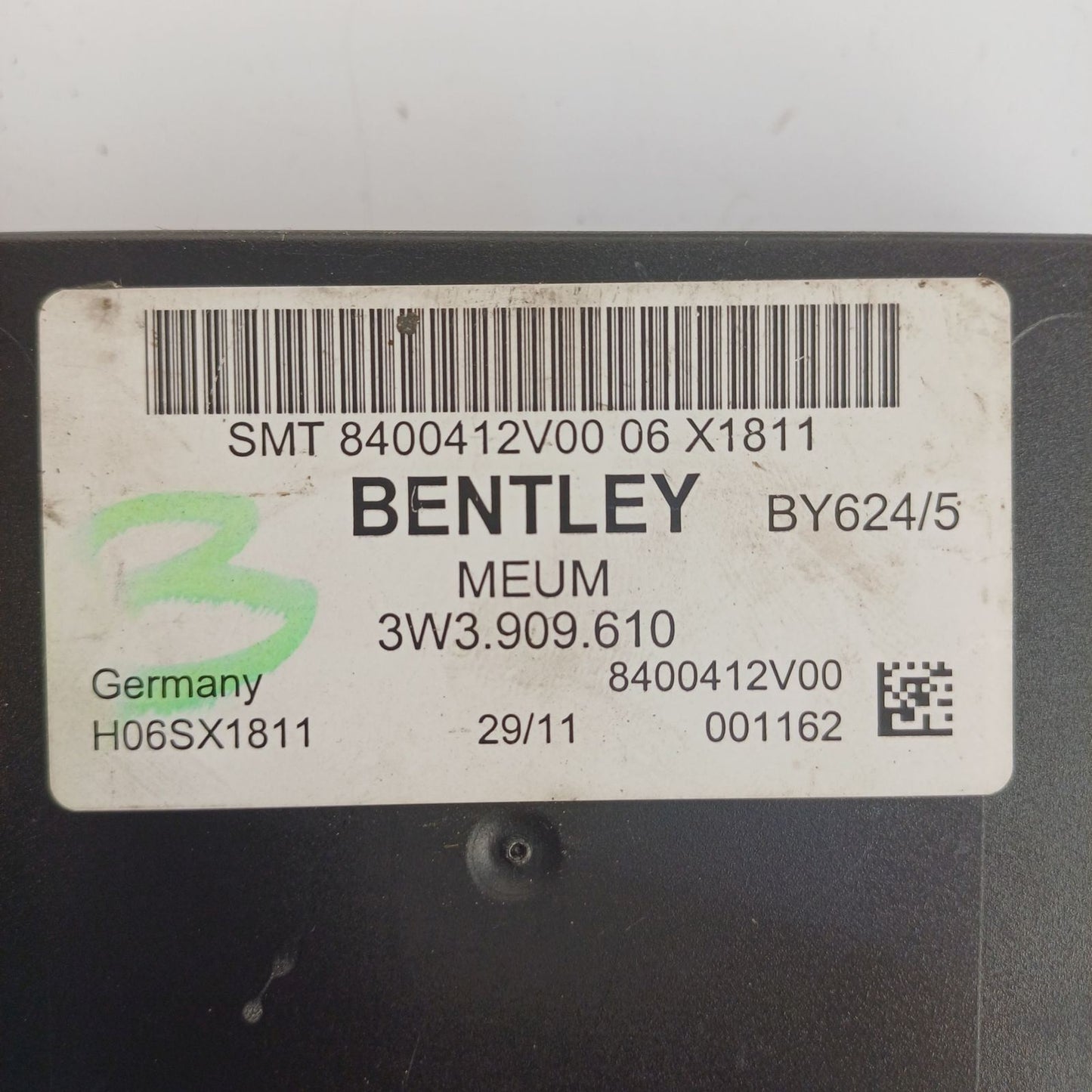 2011-2018 Bentley Continental GT Control Unit For Opening Boot Lid 3W3909610