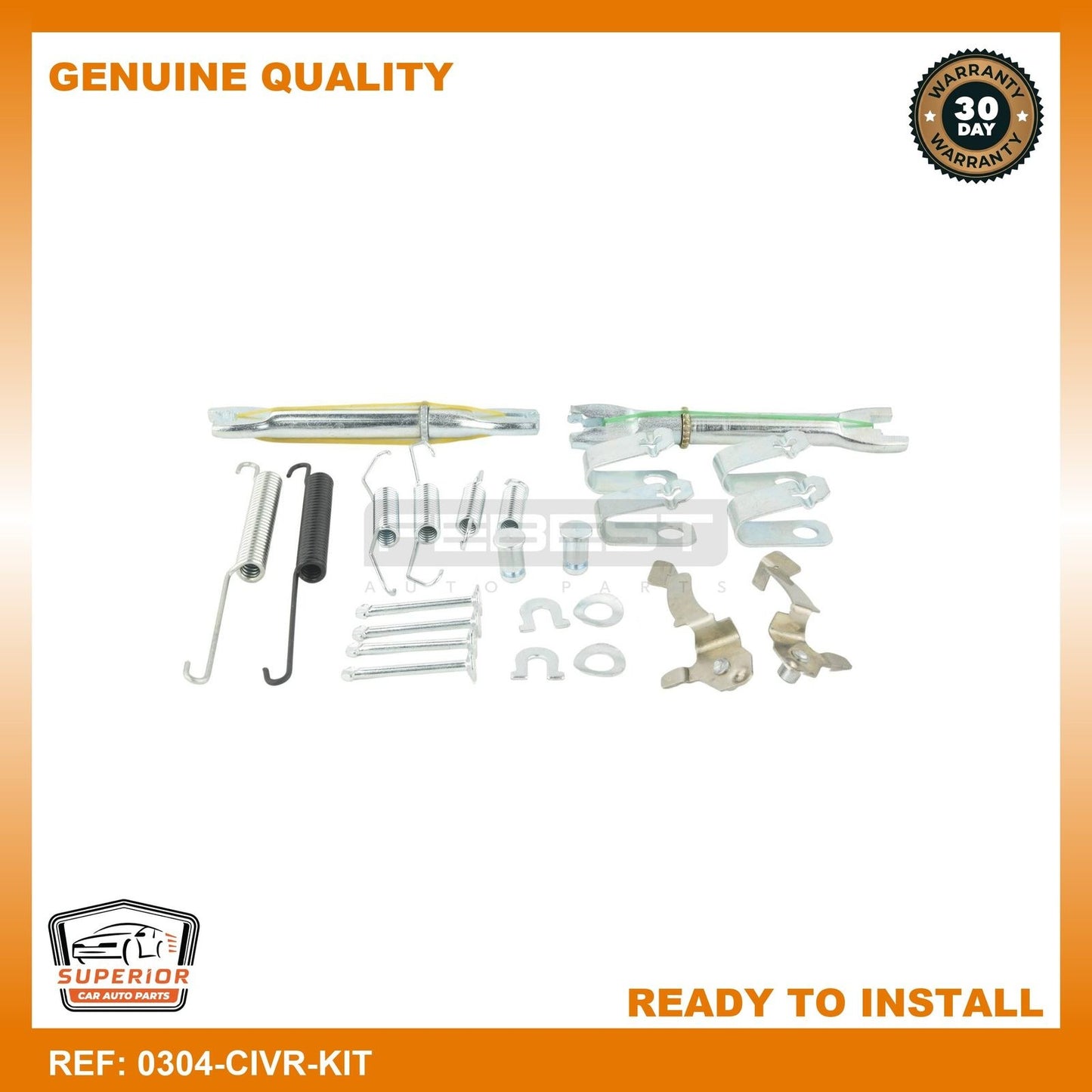 FEBEST 2010-2011 Honda City Brake Shoe Fitting Kit 0304-CIVR-KIT