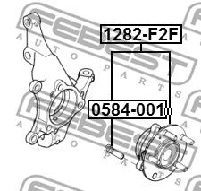 FEBEST 2010-2016 Hyundai Elantra Front Wheel Hub 1282-F2F
