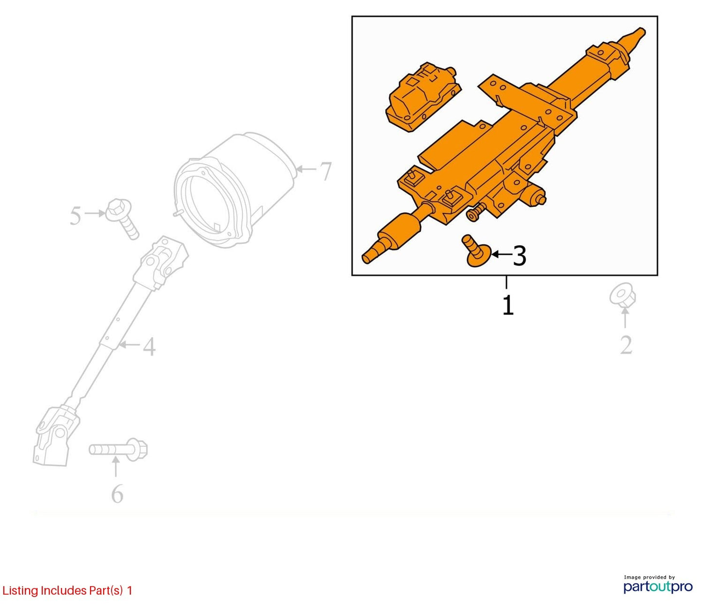 2018 Jaguar F‑Pace Steering Column Used OEM T2H24868