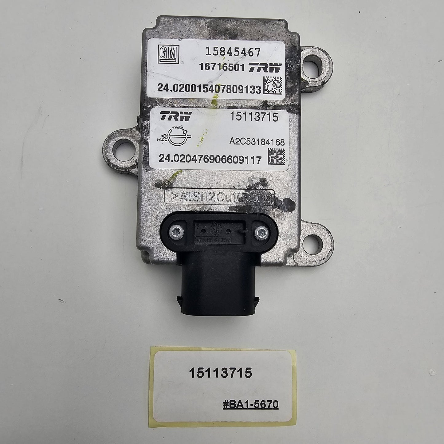 2008-2016 Chevrolet Impala Yaw Rate Control Sensor 15113715