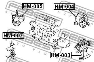 FEBEST 2002-2011 Honda CR-V Rear Engine Mount AT HM-004