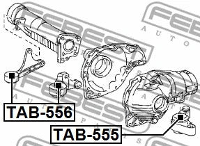 FEBEST 2008-2021 Lexus LX570 Differential Mount Bushing Kit TAB-555