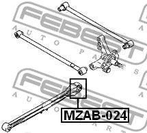 FEBEST 1997-2002 Mazda 626 Arm Bushing For Lateral Control Rod MZAB-024