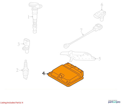 Audi 2009-2010 Audi A8 Quattro Engine Control Module 4E1910560P