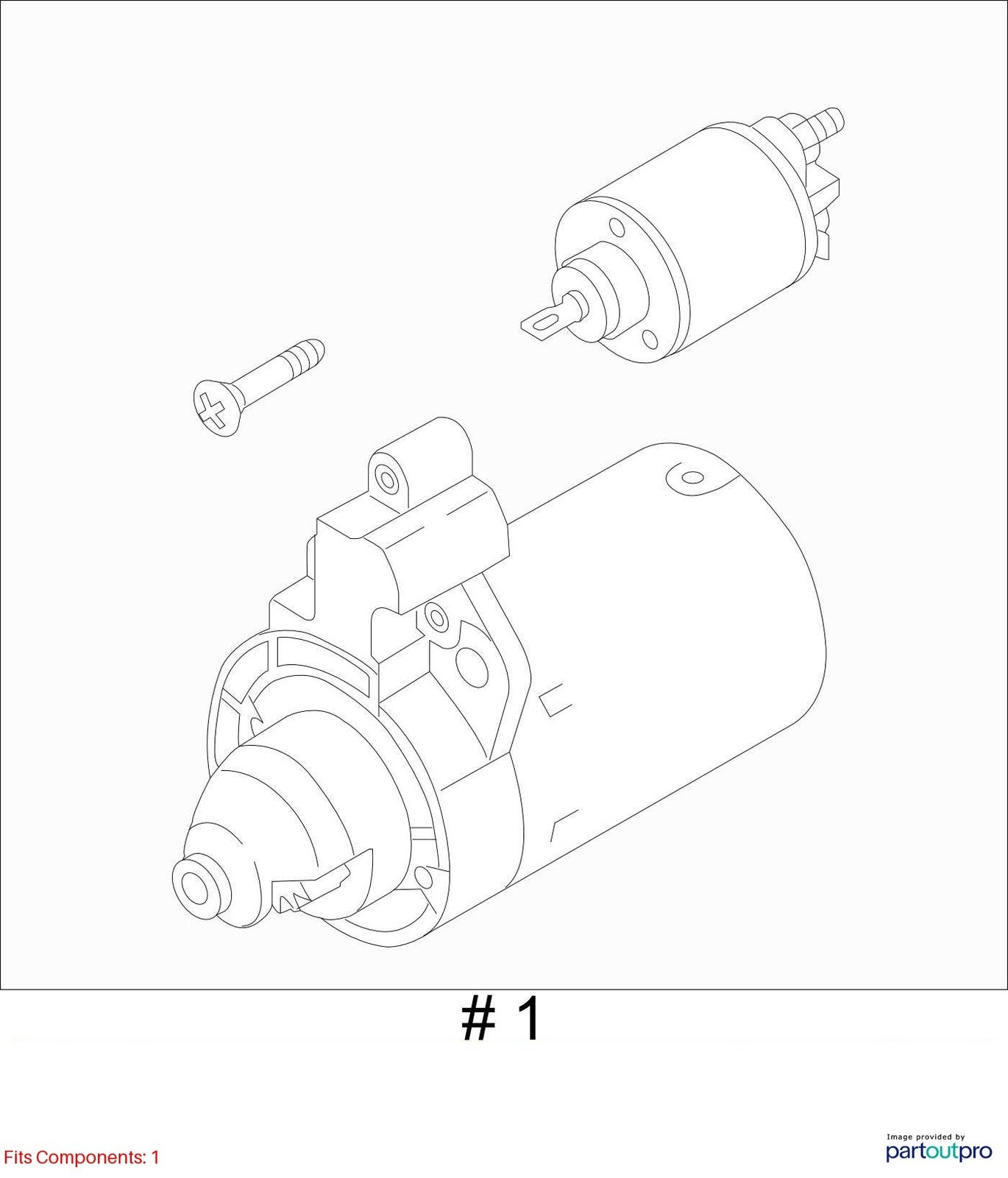 2012 Audi A4 2.0L Starter Motor Used OEM 06H911021A