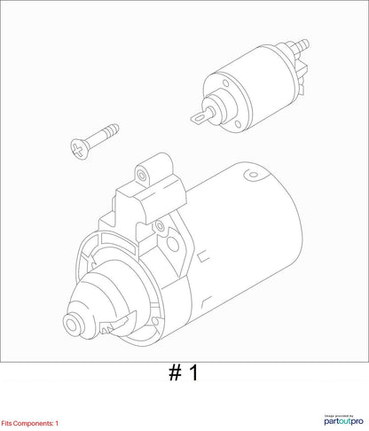 2012 Audi A4 2.0L Starter Motor Used OEM 06H911021A