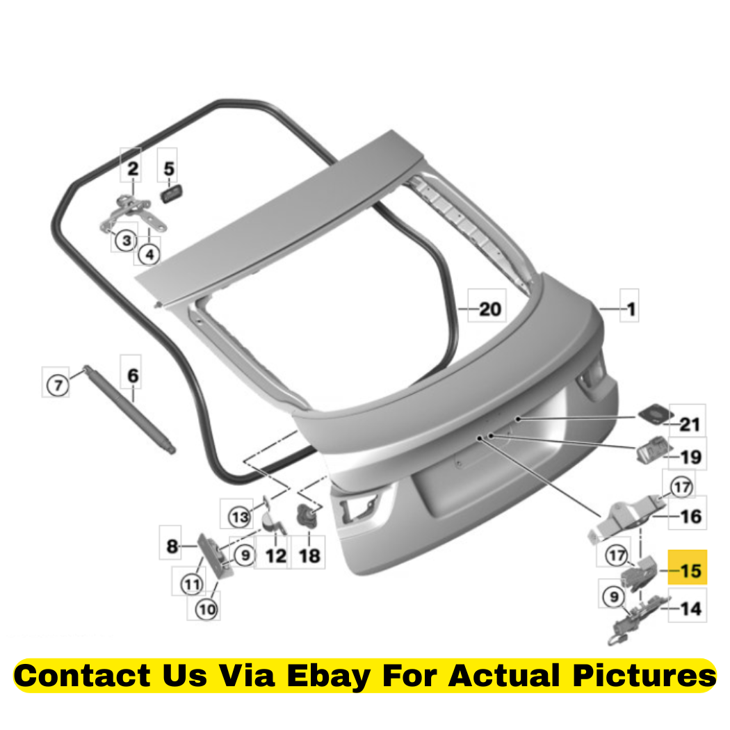 2012 BMW X6 Trunk Lid Lock Assembly Used OEM 51247114612