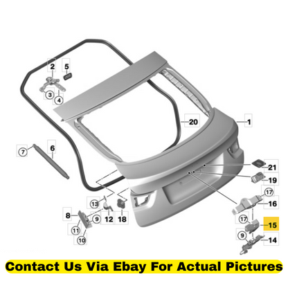 2012 BMW X6 Trunk Lid Lock Assembly Used OEM 51247114612