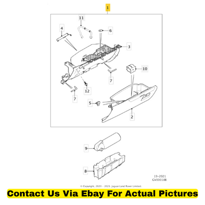 2018 Jaguar F-Pace Glovebox Assembly Used OEM T4A13812PVJ