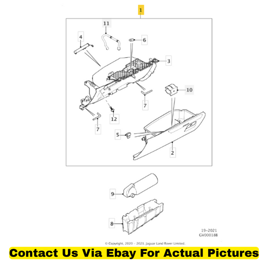 2018 Jaguar F-Pace Glovebox Assembly Used OEM T4A13812PVJ