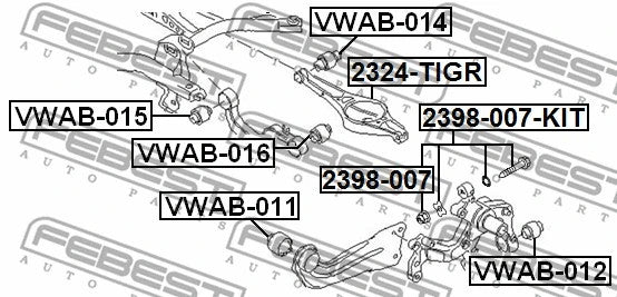FEBEST VAG Camber Correction Screw 2398-007