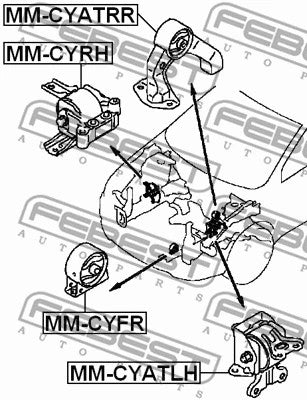 FEBEST 2007-2012 Dodge Caliber Front Engine Mount AT/MT MM-CYFR