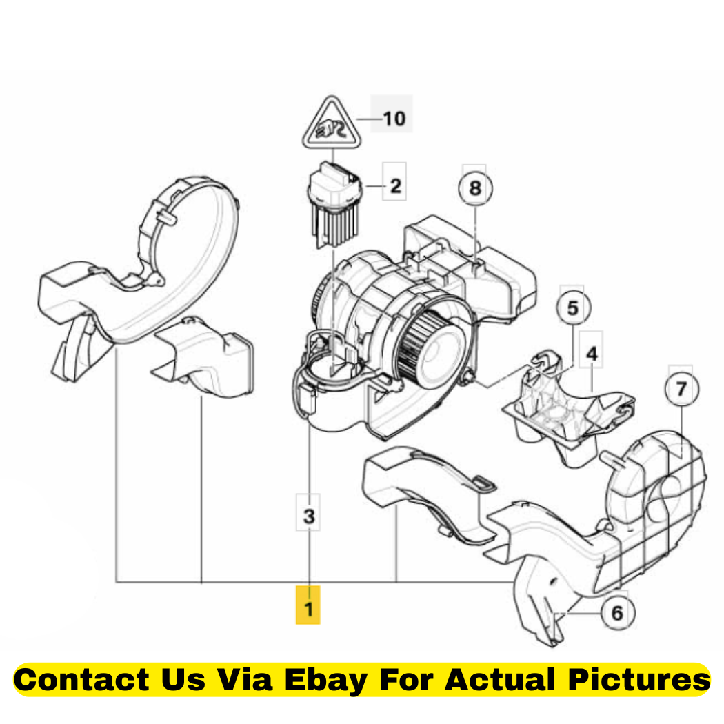 2012 BMW X6 HVAC Blower Motor With Housing Used OEM 64119139196