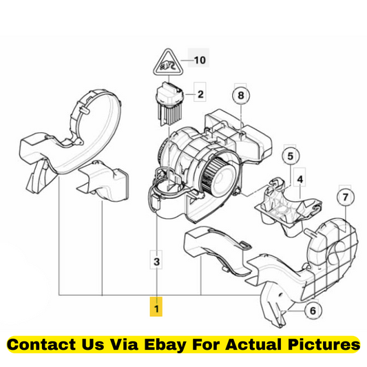2012 BMW X6 HVAC Blower Motor With Housing Used OEM 64119139196