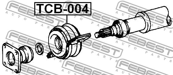 FEBEST 1991-1997 Toyota Previa Drive Shaft Center Support Bearing TCB-004