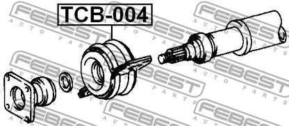 FEBEST 1991-1997 Toyota Previa Drive Shaft Center Support Bearing TCB-004