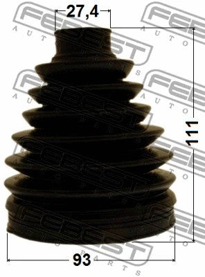 FEBEST 2006-2017 Toyota Camry Boot Outer CV Joint Kit 0117P-GGL15
