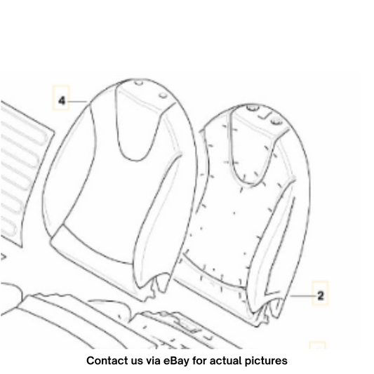 2012 Mini Cooper Left Seat Back Foam + Leather Cover OEM 52102751239/52107271769