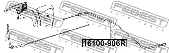 FEBEST CHRYSLER Parking Brake Cable 16100-906R
