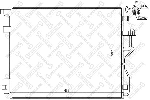 STELLOX 2010-2016 Hyundai Tucson Condenser Assembly-Cooler 97606-2S500