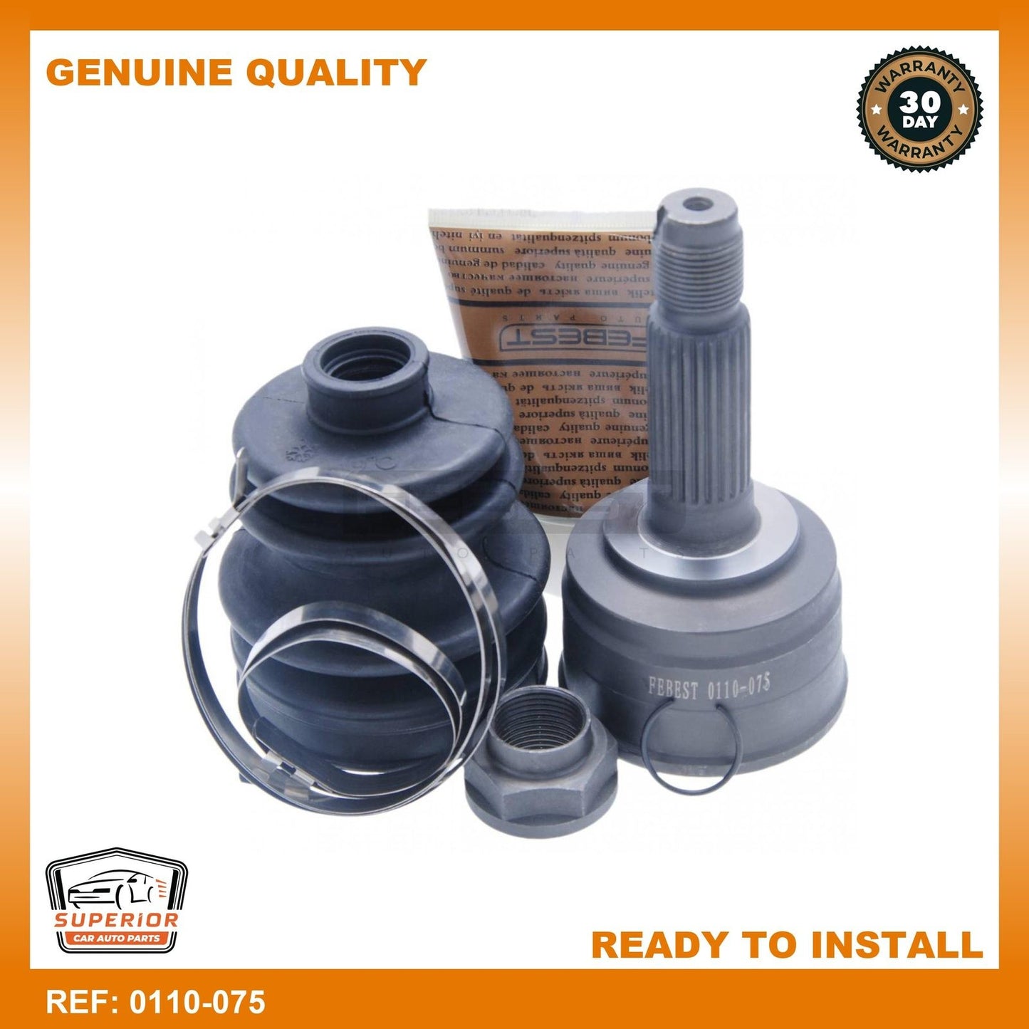 FEBEST DAIHATSU Outer Cv Joint 0110-075