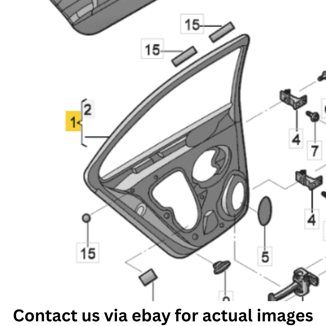 2013 Volkswagen Jetta Right Rear Door Shell Used OEM 5C6833056A