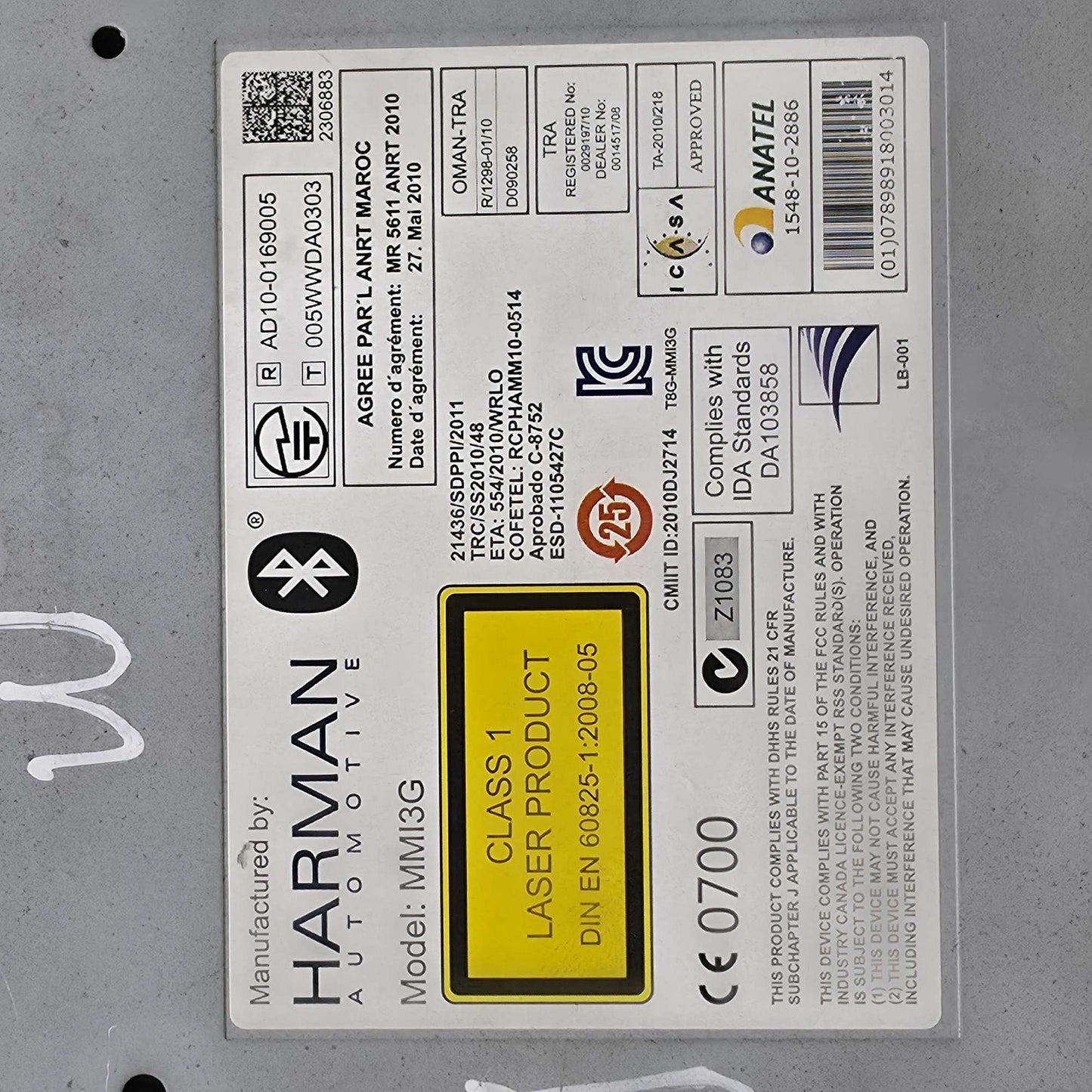 2010-2017 Audi A8 Control Unit for Information Electronics MMI 3G+ 4H0035648