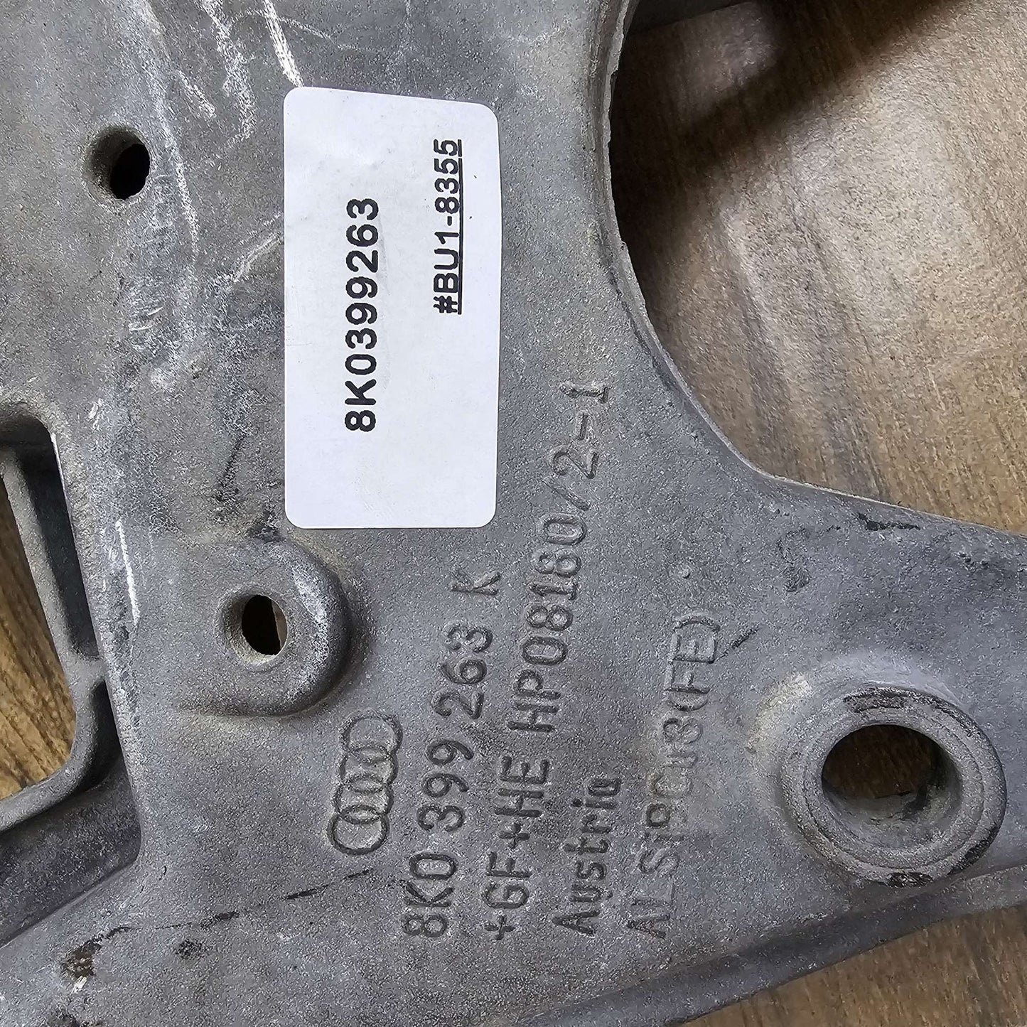 2007-2018 Audi S4 Transmission Cross Member Mount Bracket 8K0399263K
