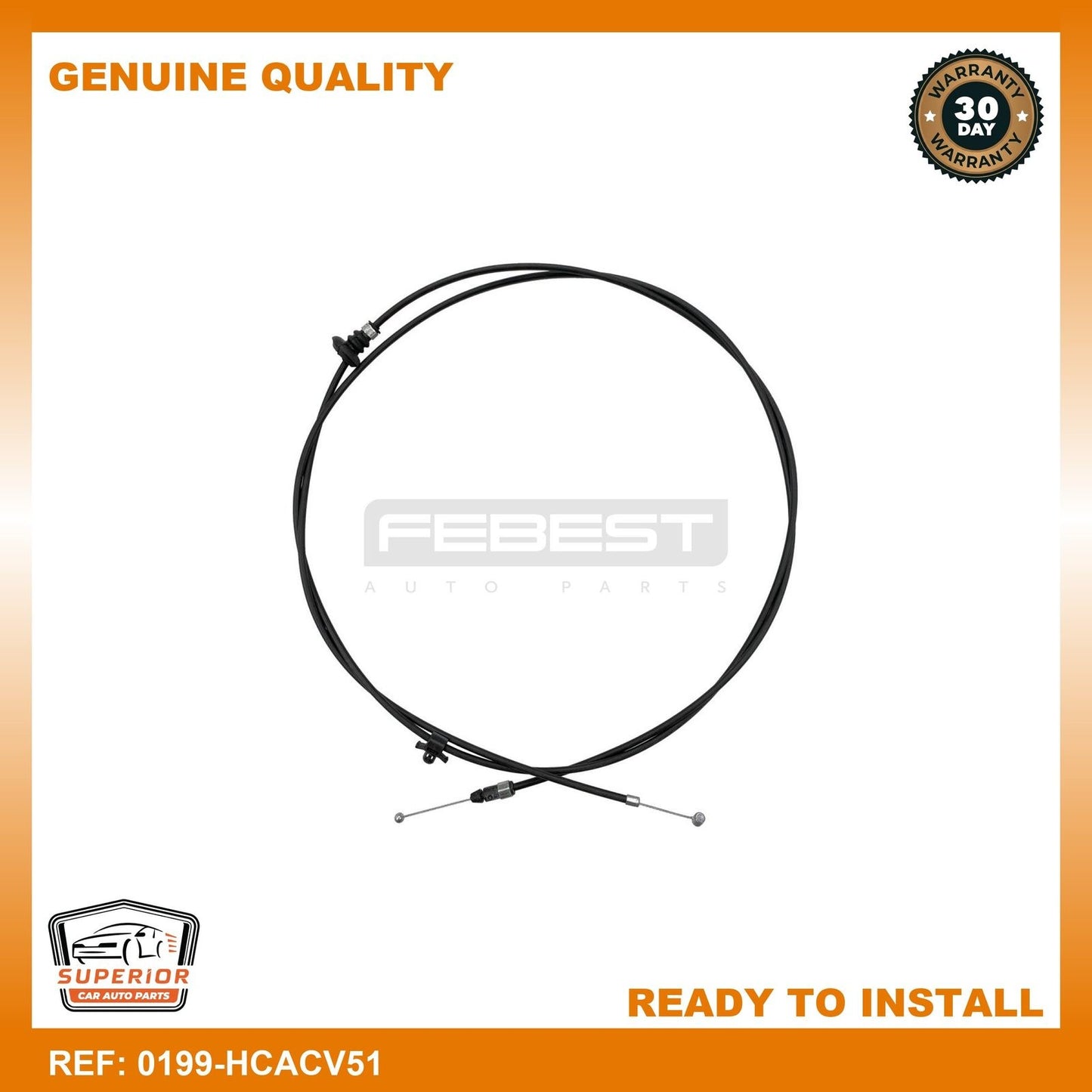 FEBEST 06-11 Toyota Camry Cable Assy Hood Lock Control 0199-HCACV51