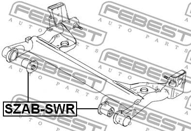 FEBEST 2007-2010 Suzuki Swift Rear Crossmember Bushing SZAB-SWR