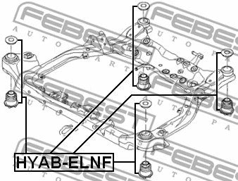 FEBEST 2006-2010 Hyundai Elantra Subframe Bushing HYAB-ELNF