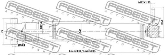 FEBEST 2005-2008 Renault Scenic II Rear Shock Absorber 24110-001R