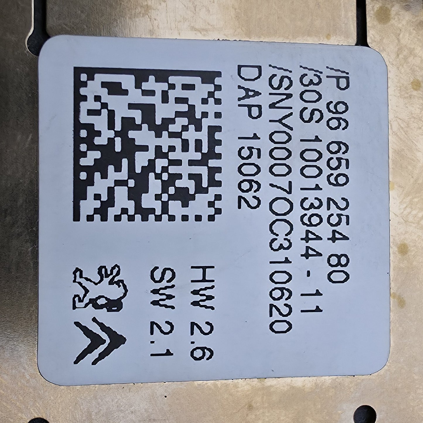 2012 Peugeot 508 Rain Sensor 9665925480