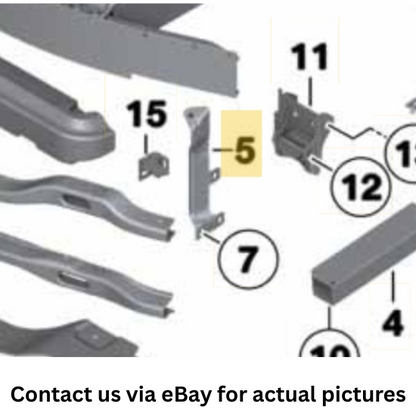 2011–2016 BMW 520i Front Right Bumper Reinforcement Bracket USED OEM 51117158894