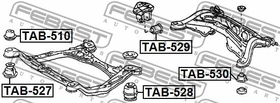 FEBEST 1992-2003 Lexus ES300 Subframe Bushing TAB-528
