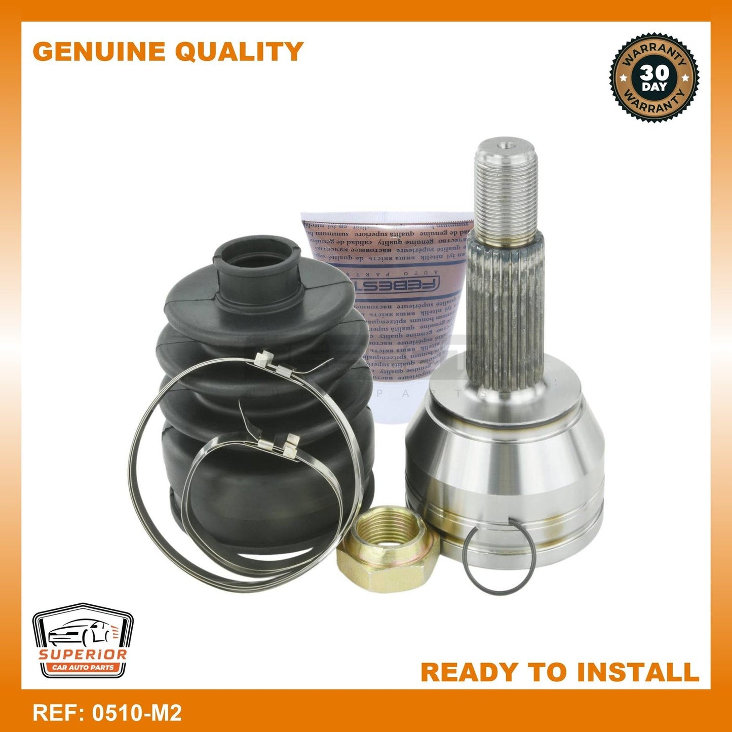 Febest 2011-2014 Mazda 2 Outer Cv Joint 0510-M2