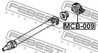 FEBEST 1987-1999 Mitsubishi 3000GT Drive Shaft Bearing MCB-009