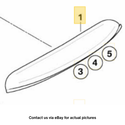 2012 Mini Cooper Rear Roof Spoiler Primed OEM 51622753757