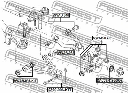 FEBEST 1998-2005 Audi A6 Rear Lower Control Arm Bushing VWAB-038