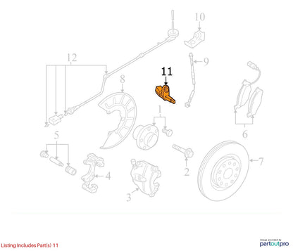 2012–2024 VOLKSWAGEN AUDI SEAT LEFT ABS WHEEL SPEED SENSOR USED OEM WHT003857