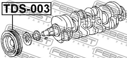 FEBEST 1990-1999 Toyota Paseo Crankshaft Pulley 2E/4EFE/5EFE TDS-003