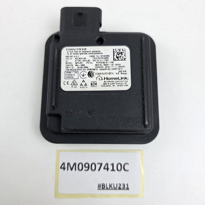 2018 Audi A4 HOMELINK GARAGE DOOR OPENER MODULE 4M0907410