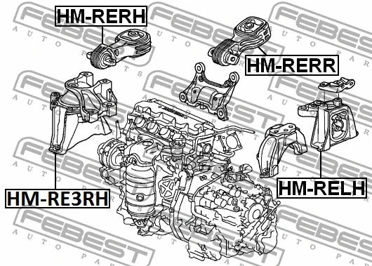 FEBEST 2007-2011 Honda CR-V Rear Engine Mount HM-RERR