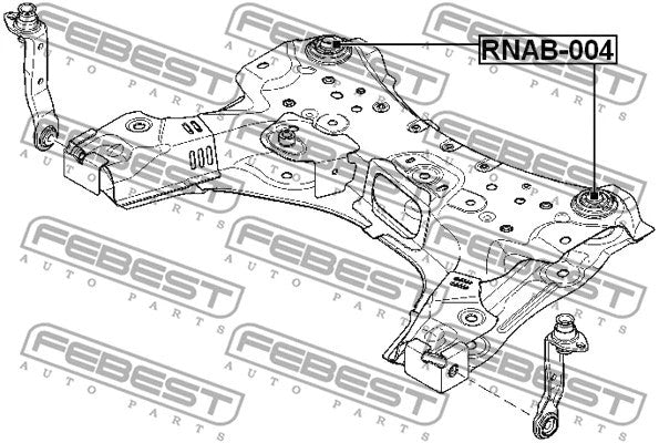 FEBEST RENAULT SUBFRAME BUSHING - RNAB-004