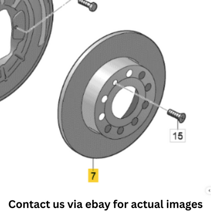 2013 Volkswagen Jetta Rear Brake Disc L/R Used OEM 1K0615601AB