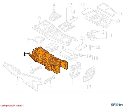 2017-2023 Audi SQ8 Console (Front) Used OEM 4M0863243